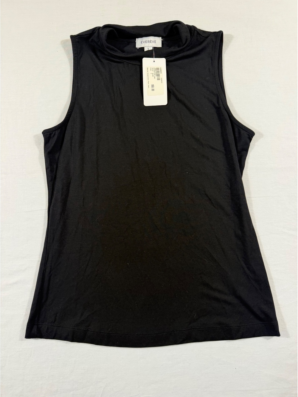 Evereve Robyne Sleeveless Mock Neck Top Black Size Small